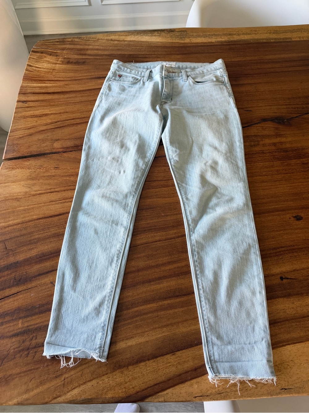 Hudson Jeans Light Blue Denim with Tan Stitching